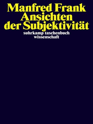 cover image of Ansichten der Subjektivität